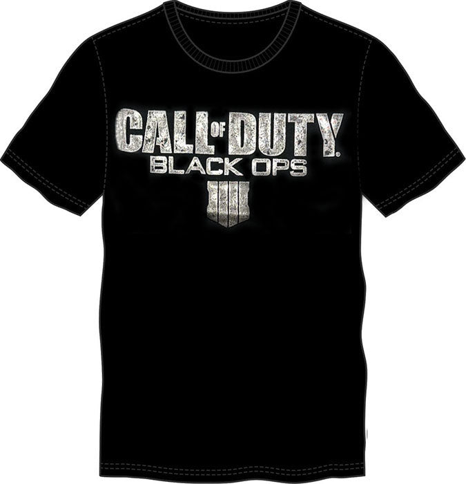 T-Shirt Call Of Duty Black Ops IV Logo Argento L