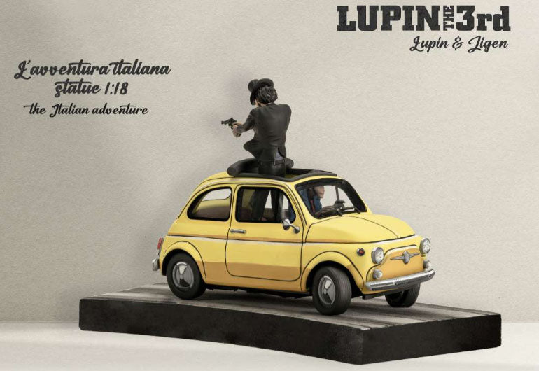 INFINITE Lupin III Lupin & Jigen su Fiat 500 Scala 1:18