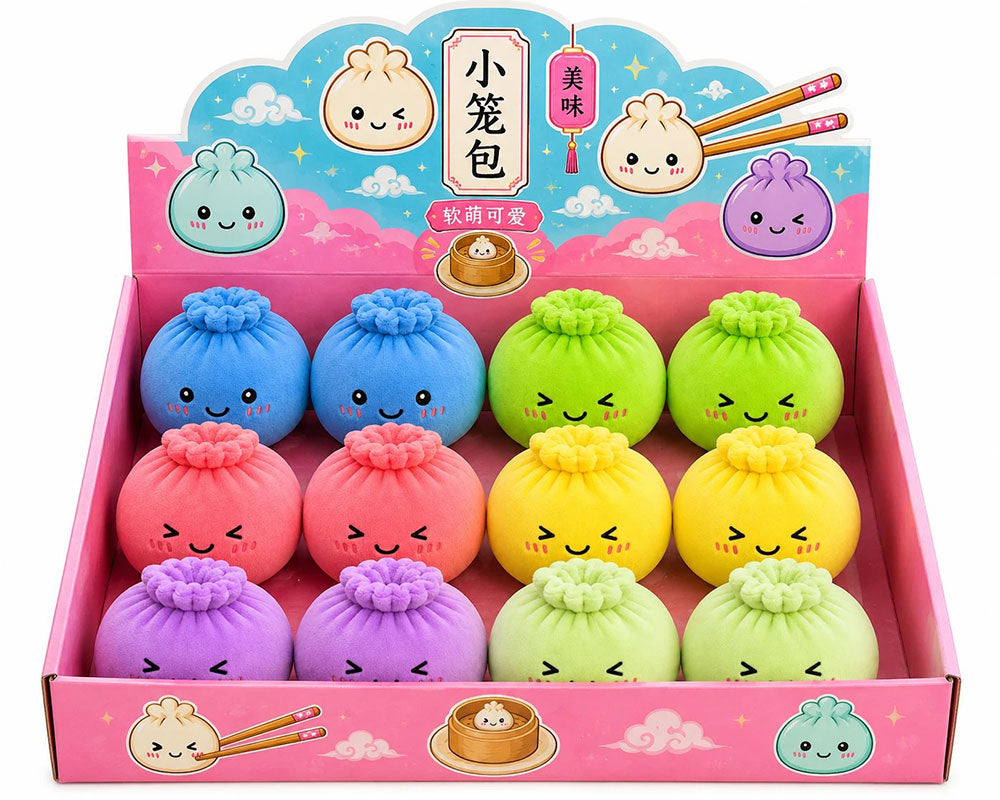 Slow Rise Baozi Dumpling Squishy 8cm 1pz Assortimento