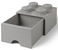 Contenitore LEGO Brick 4 Cassetto Grigio