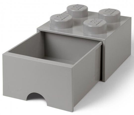 Contenitore LEGO Brick 4 Cassetto Grigio