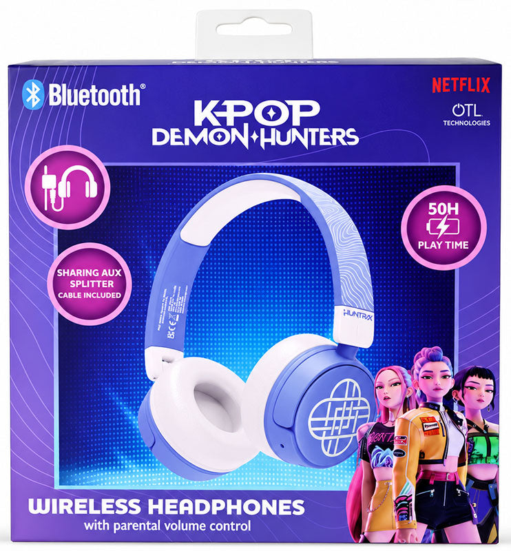 KPop Demon Hunters Cuffie Wireless Huntrix Logo Viola