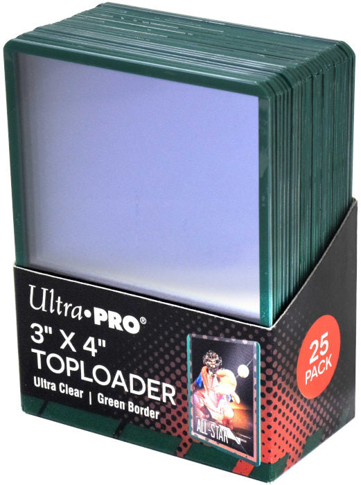 ULTRA PRO Bustine Rigide Toploader Green 25pz