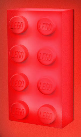 Paladone Lampada Lego Brick 8 Rosso