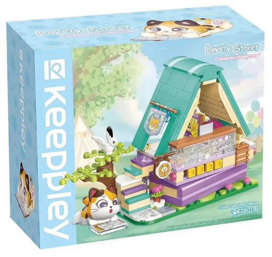 KEEPPLEY Lovely Street Calico Cat Comic House