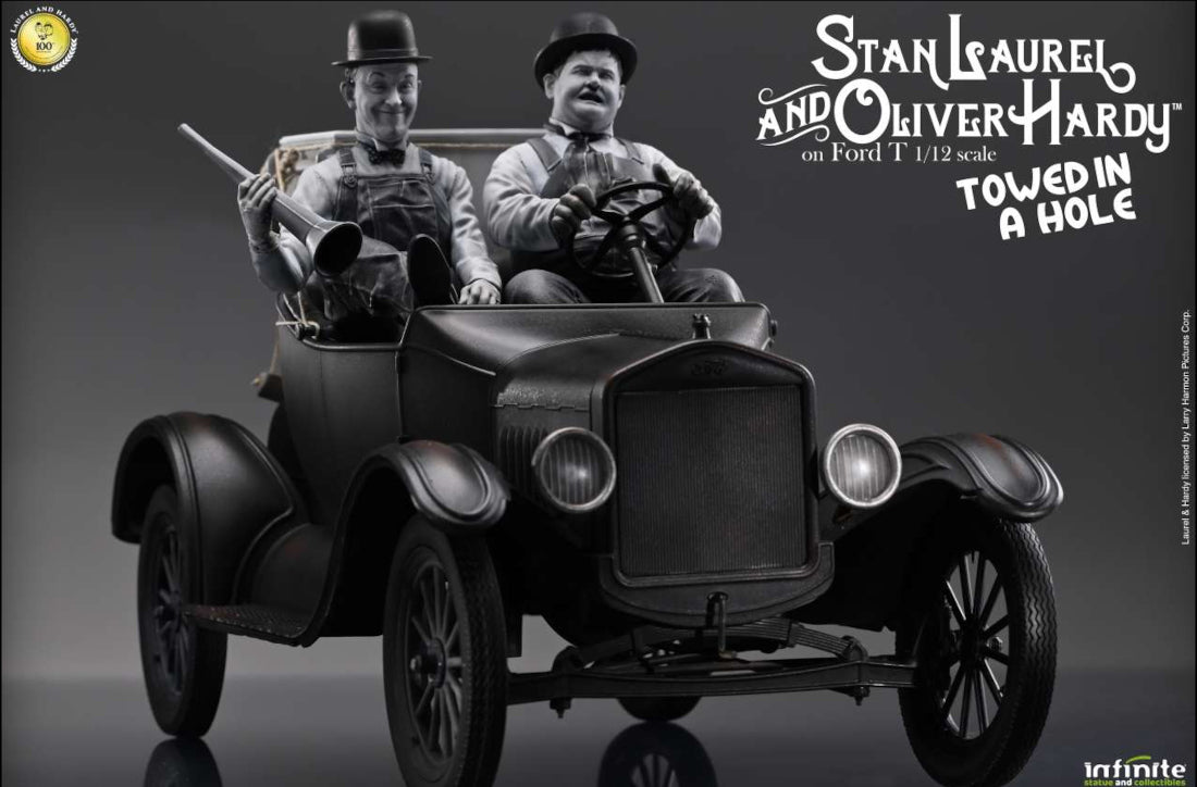 INFINITE Laurel & Hardy Towed In A Hole Ford T 1:12 Scale