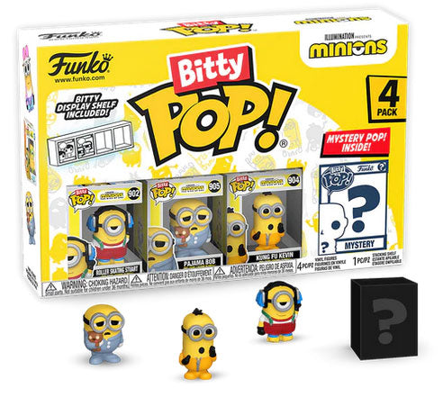 FUNKO BITTY POP 4 Pack Minions Roller Skating Stuart