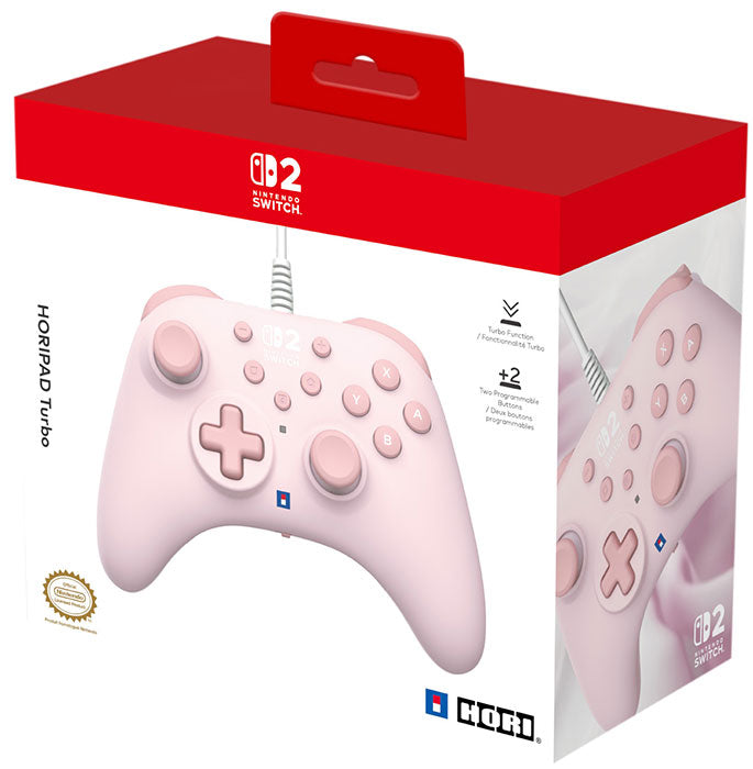 HORI SWITCH 2 Controller Wired Horipad Turbo Cozy Rosa
