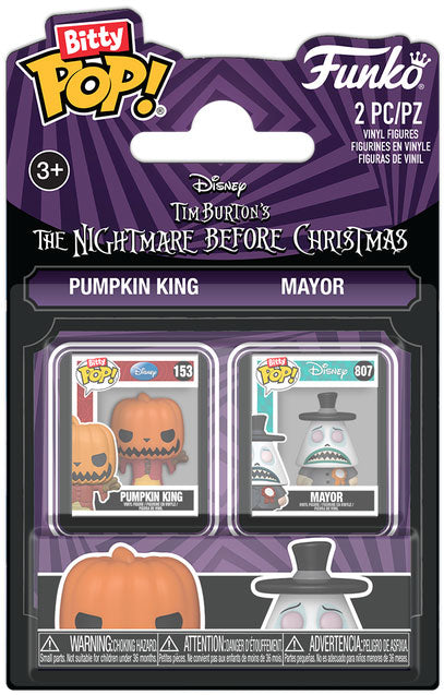 FUNKO BITTY POP 2 Pack Nightmare B.C. Pumpkin King & Mayor