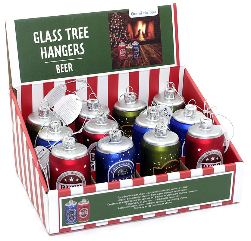 Decorazione Albero Lattina Di Birra Vetro 1pz Assortimento