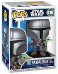 FUNKO POP Star Wars The Mandalorian w/Grogu (On Back) 818