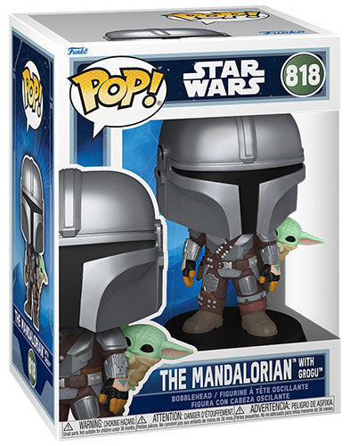 FUNKO POP Star Wars The Mandalorian w/Grogu (On Back) 818