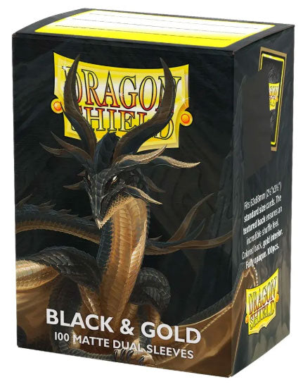 DRAGON SHIELD Bustine Standard Matte Black & Gold 100pz