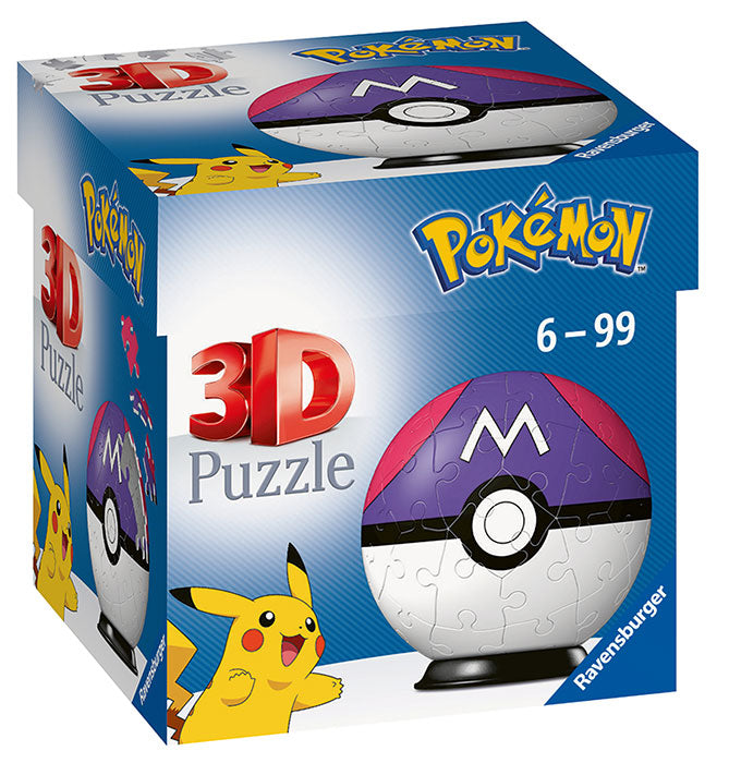 Puzzle 3D 54pz Pokemon Poke Ball Master Ball Viola