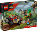 76972 Jurassic World Fuga dal Raptor sul Fuoristrada
