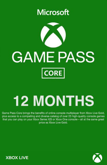 Microsoft Xbox Game Pass Core 12 Mesi