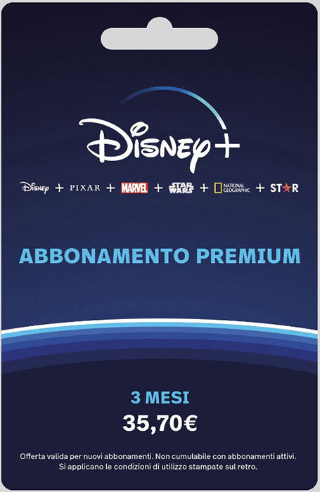 DISNEY+ Abbonamento Premium 3 mesi 35.70 Euro