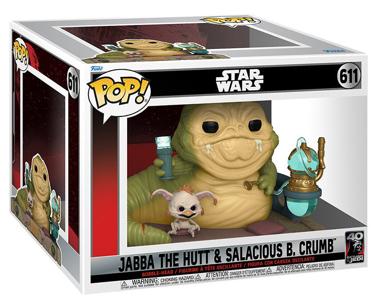 FUNKO POPS Deluxe Star Wars Jedi 40th Jabba & Salacious 611