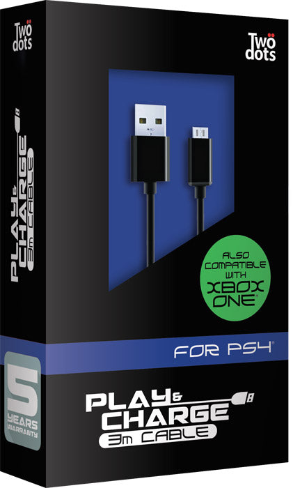 TWO DOTS Cavo Aliment USB-Micro 3Mt PS4