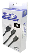 PANTHEK PS4 Cavo di Ricarica Doppio da USB-A a Micro USB 3m