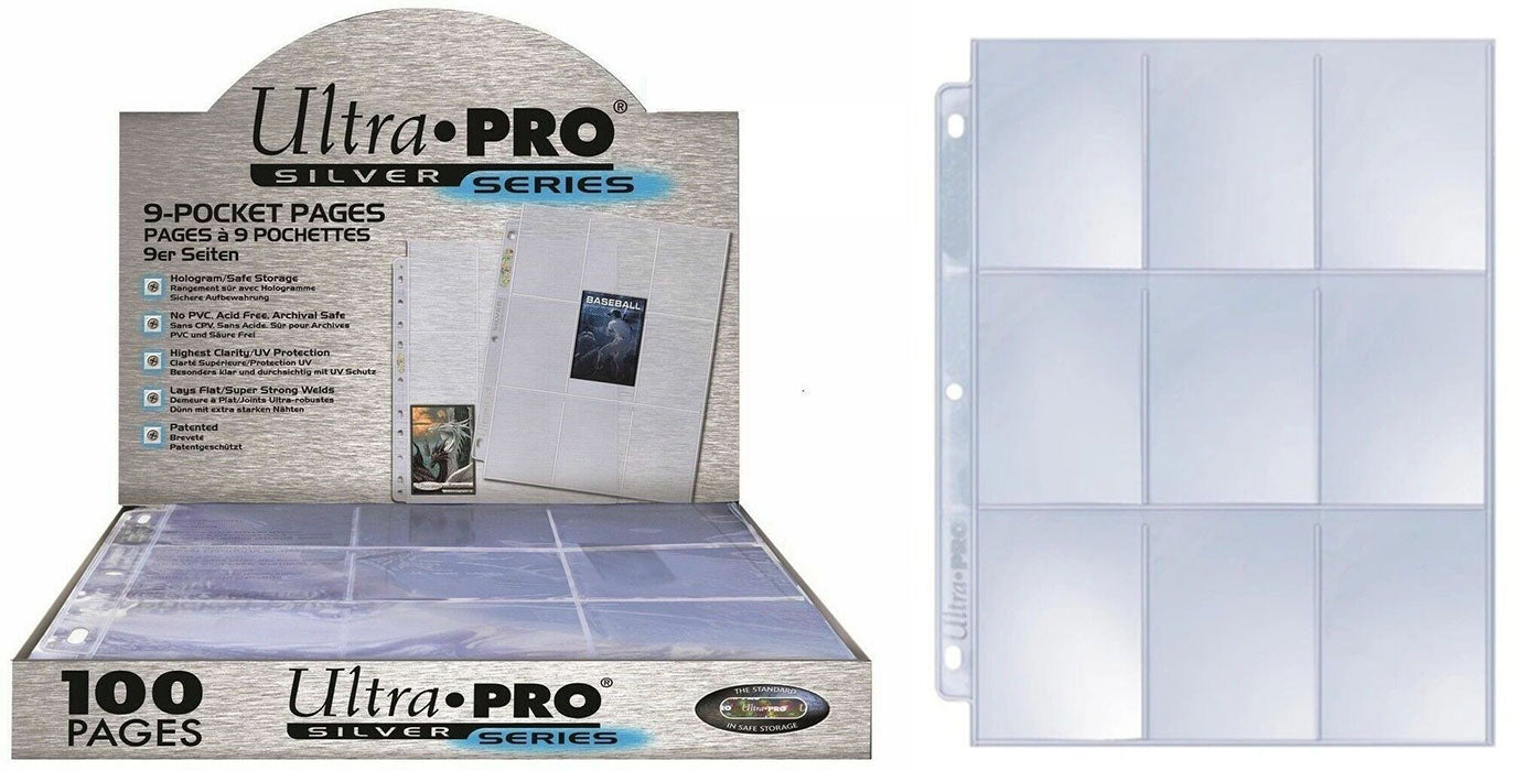 ULTRA PRO Foglio Trasparente 9 Tasche Silver 1pz