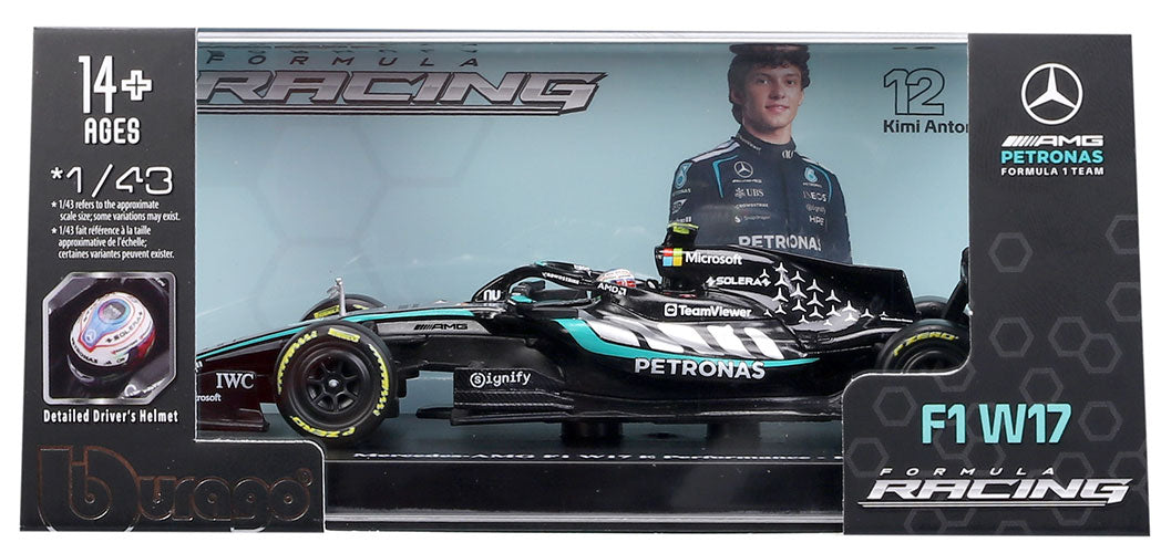 F1 Mercedes-AMG W17 2026 Antonelli #12 con Casco Scala 1:43