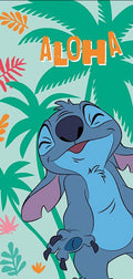 Telo Mare Poliestere Disney Stitch Aloha 70x140cm