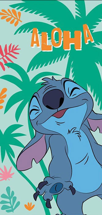 Telo Mare Poliestere Disney Stitch Aloha 70x140cm