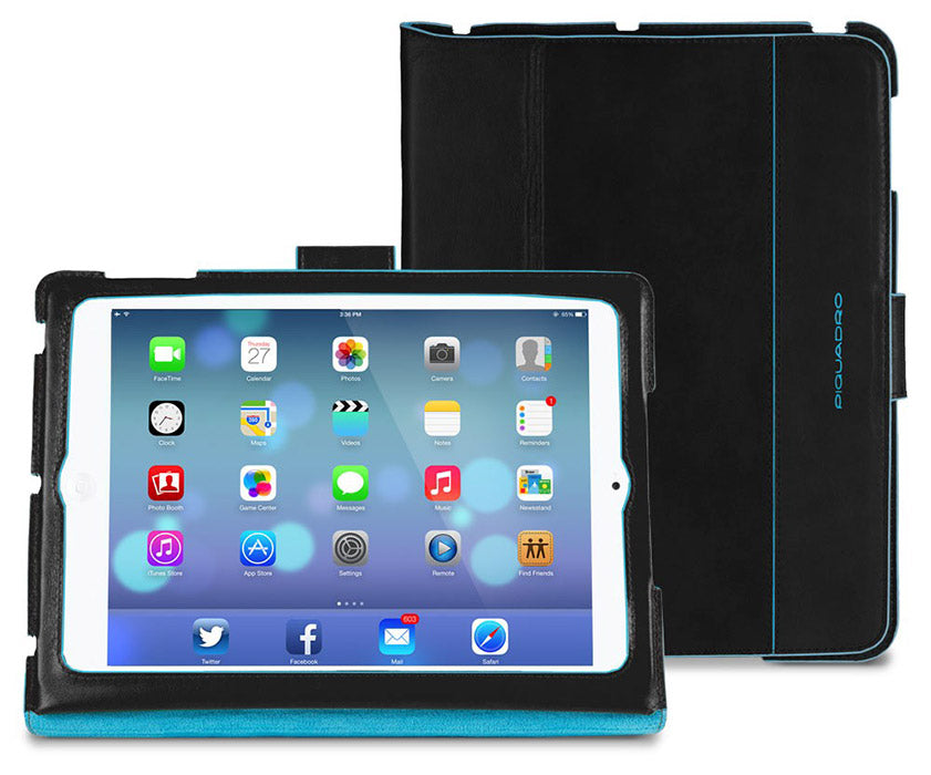 PIQUADRO Custodia in Pelle iPad Air 2 Nero