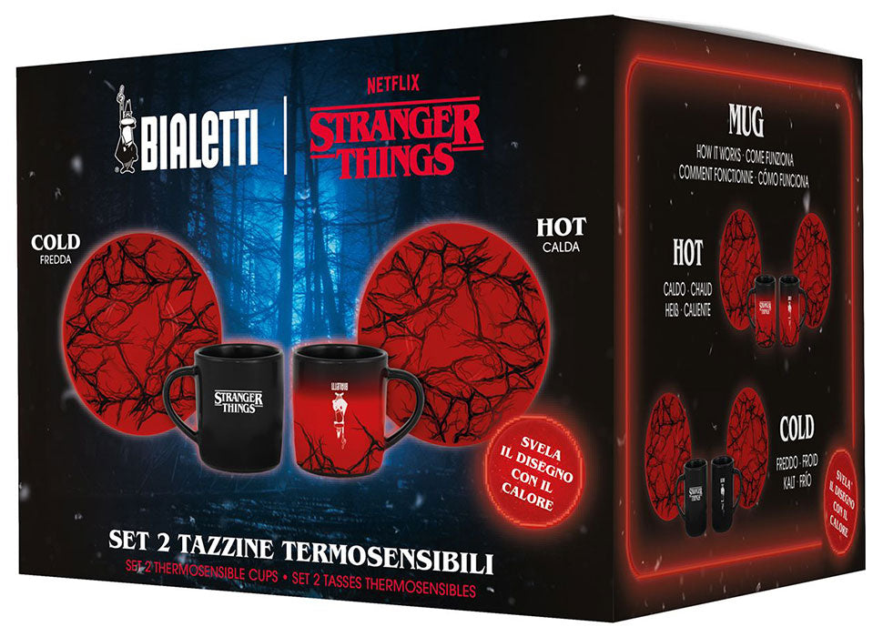 BIALETTI Set 2 Tazzine Cambia Colore Stranger Things