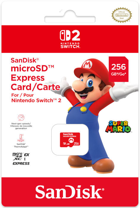 NINTENDO SWITCH 2 SanDisk Micro SD Express 256GB