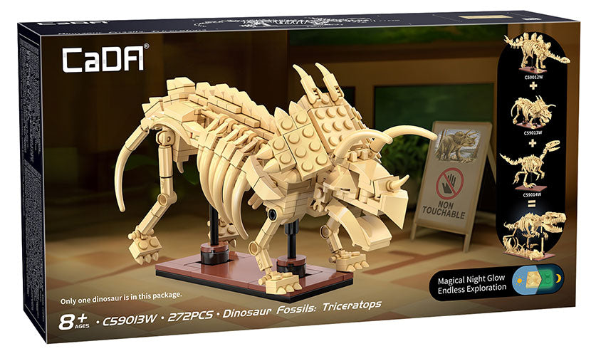 CADA Dinosaur Fossils Triceratops GLOW - 272pcs