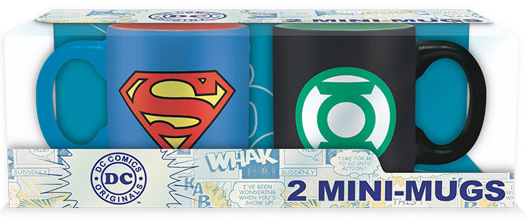 Set 2 Mini Tazze Superman & Green Lantern