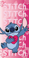 Telo Mare Poliestere Disney Stitch w/Heart 70x140cm
