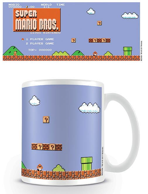 Tazza Super Mario Retro Title