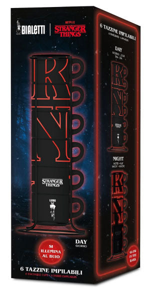 BIALETTI Tazzine Stackable Stranger Things Glow