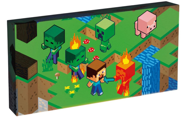 Tela Retroilluminata LED Minecraft Isometric