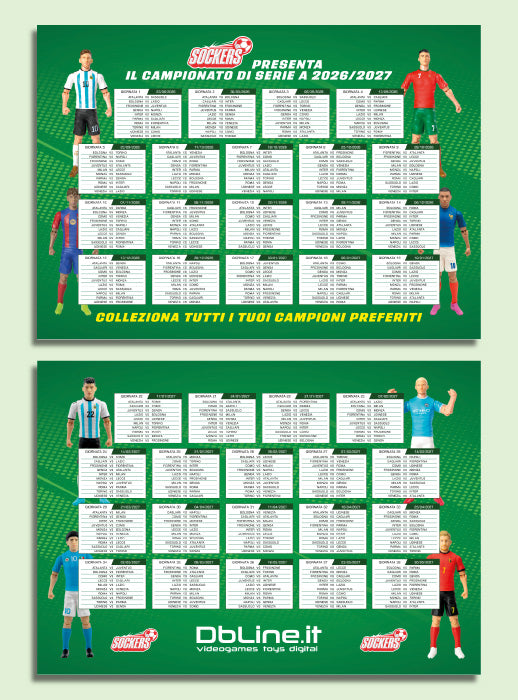 Sockers Calendario Serie A 50pz 2026/2027