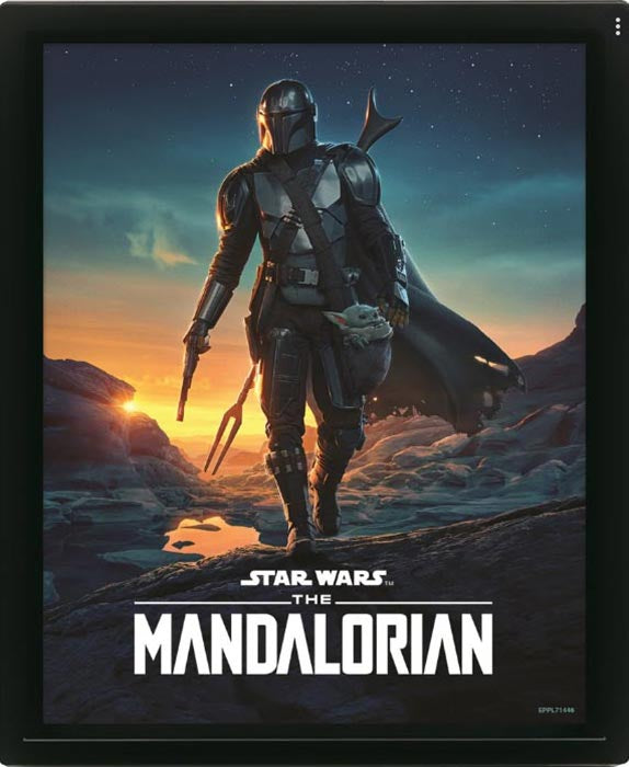 Quadro 3D Star Wars The Mandalorian Nightfall