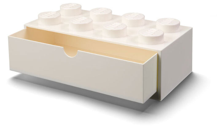 Contenitore Scrivania LEGO Brick 8 Bianco