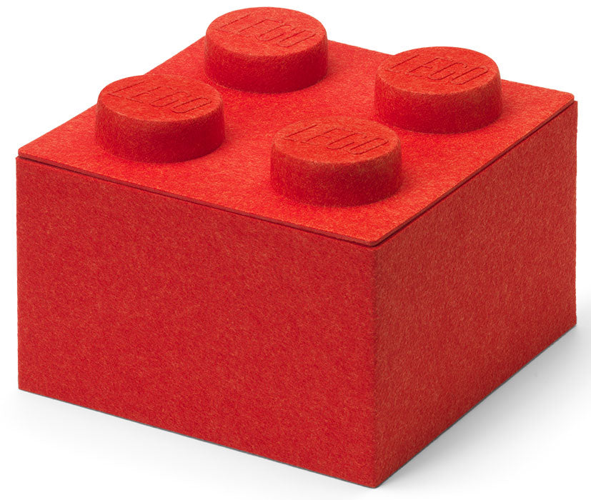 Contenitore LEGO Brick 4 Feltro Rosso