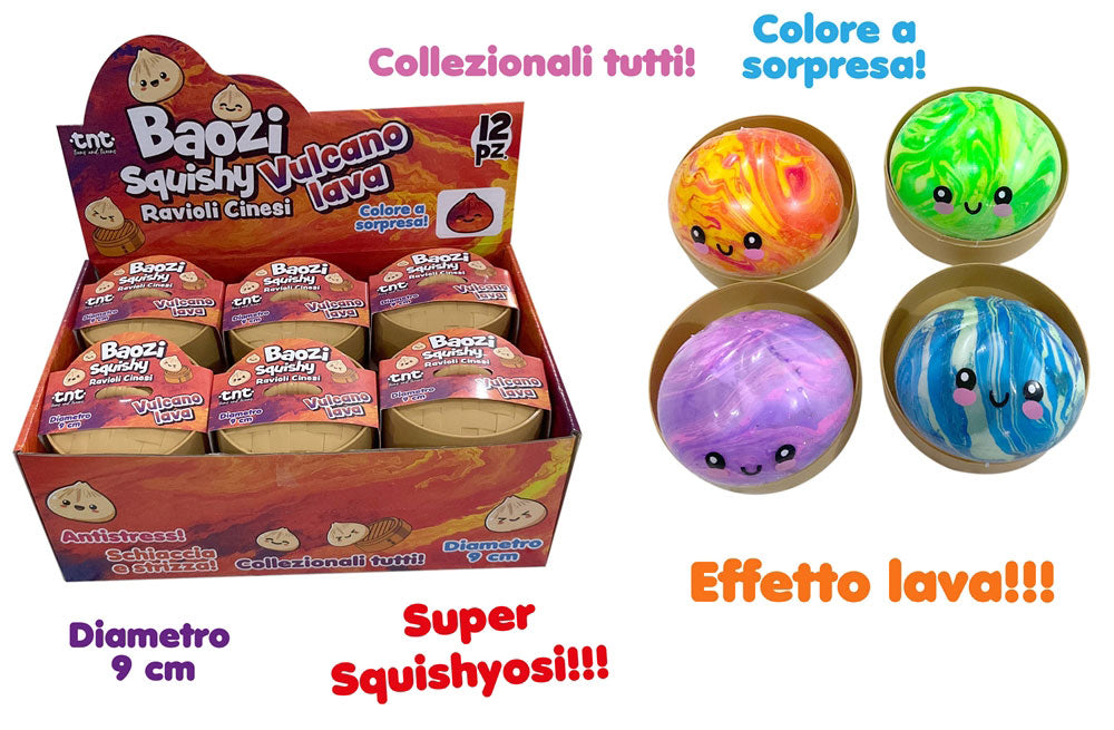 Squishy Baozi Dumpling Vulcano Lava Blind 9cm 1pz Ass.to