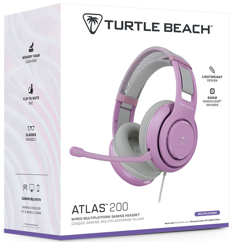 TURTLEBEACH Cuffie Wired Gaming Atlas 200 Lilac Mist