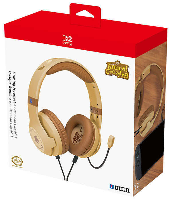 HORI SWITCH 2 Cuffie Wired Gaming Animal Crossing Noce