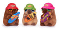 Peluche Capibara con Surf 1pz Assortimento 26cm
