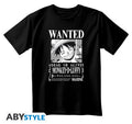 T-Shirt One Piece Monkey D.Luffy Wanted L Black