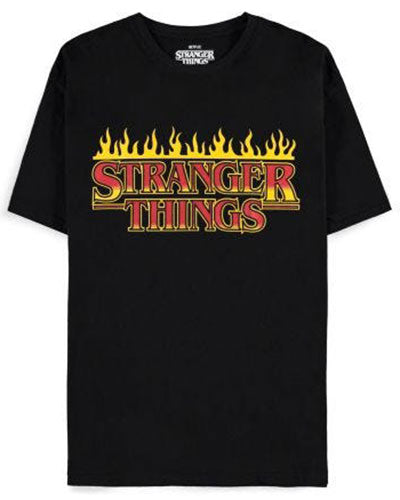T-Shirt Stranger Things Fire Logo XXL