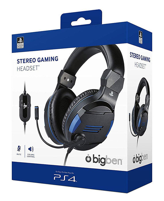 BB PS4 Cuffie con Microfono Stereo Gaming Black
