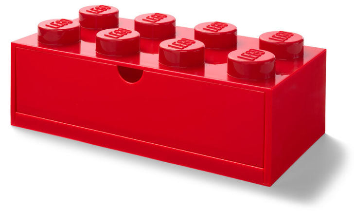 Contenitore Scrivania LEGO Brick 8 Rosso