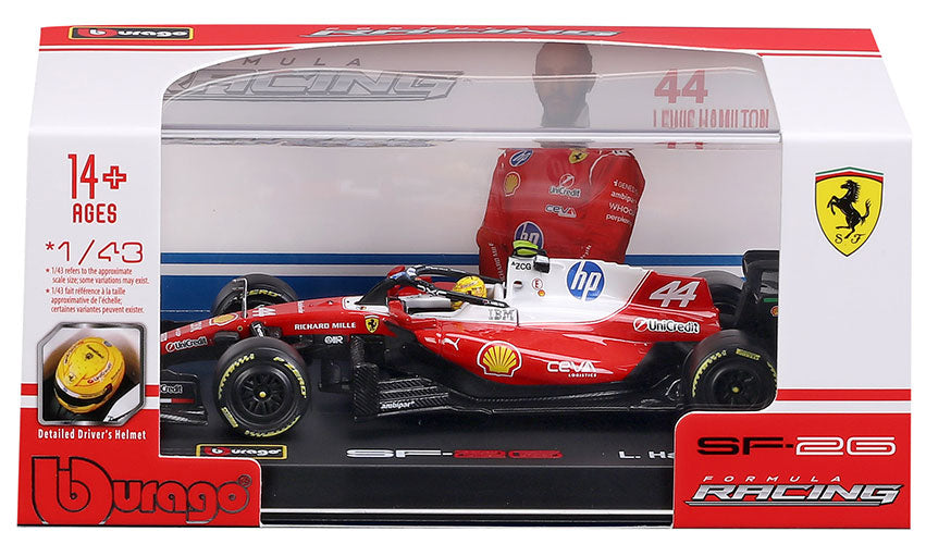 F1 Ferrari SF-26 Hamilton #44 con Casco Scala 1:43
